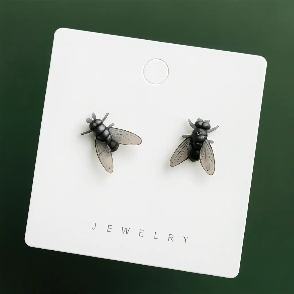Fly-Shaped Stud Earrings